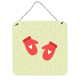 Caroline'S Treasures Oven Mitts On Green Metal Print, 6H X 6W, Multicolor
