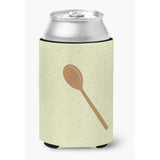 Caroline'S Treasures Wooden Spoon On Green Decorative Can Hugger, Multicolor