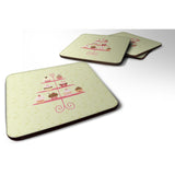 Caroline'S Treasures Cupcakes 3 Tier Stand On Green Decorative Coasters, 3.5, Multicolor
