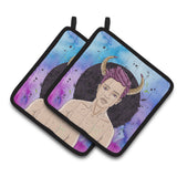 Caroline'S Treasures Taurus Zodiac Sign Decorated Pot Holder, 7.5Hx7.5W, Multicolor