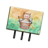 Caroline'S Treasures Owl Bathing Watercolor Wall Hook, Triple, Multicolor
