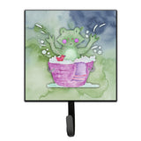 Caroline'S Treasures Frog Bathing Watercolor Wall Hook, Small, Multicolor