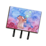Caroline'S Treasures Bear And Bubbles Watercolor Wall Hook, Triple, Multicolor