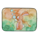 Caroline'S Treasures Rabbit And Bubbles Watercolor Dish Drying Mat, 14 X 21, Multicolor