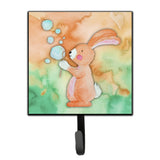 Caroline'S Treasures Rabbit And Bubbles Watercolor Wall Hook, Small, Multicolor