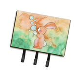 Caroline'S Treasures Rabbit And Bubbles Watercolor Wall Hook, Triple, Multicolor