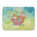 Caroline'S Treasures Foxes Bathing Watercolor Floor Mat, 19H X 27W, Multicolor
