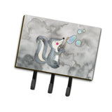 Caroline'S Treasures Skunk And Bubbles Watercolor Wall Hook, Triple, Multicolor