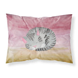 Caroline'S Treasures Sleeping Grey Cat Watercolor Printed, Polyester Envelope Closure Pillowcase, Standard, Multicolor