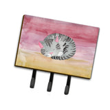 Caroline'S Treasures Sleeping Grey Cat Watercolor Wall Hook, Triple, Multicolor