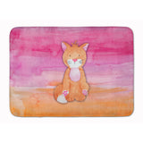 Caroline'S Treasures Orange Cat Watercolor Floor Mat, 19H X 27W, Multicolor