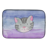 Caroline'S Treasures Cat Face Dish Drying Mat, 14 X 21, Multicolor