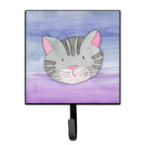 Caroline'S Treasures Cat Face Watercolor Wall Hook, Small, Multicolor