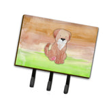 Caroline'S Treasures Dog Green And Brown Watercolor Wall Hook, Triple, Multicolor