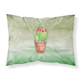Caroline'S Treasures Cactus Green Watercolor Printed, Polyester, 250 Thread Count, Envelope Closure Pillowcase, Standard, Mult