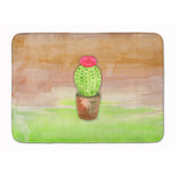 Caroline'S Treasures Cactus Green And Brown Watercolor Floor Mat, 19H X 27W, Multicolor