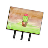 Caroline'S Treasures Cactus Green And Brown Watercolor Wall Hook, Triple, Multicolor