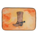 Caroline'S Treasures Cowboy Boot Dish Drying Mat, 14 X 21, Multicolor