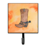 Caroline'S Treasures Cowboy Boot Watercolor Wall Hook, Small, Multicolor