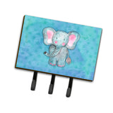 Caroline'S Treasures Blue Elepant Watercolor Wall Hook, Triple, Multicolor