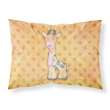 Caroline'S Treasures Polkadot Giraffe Watercolor Printed, Polyester, 250 Thread Count, Envelope Closure Pillowcase, Standard,