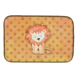 Caroline'S Treasures Polka Dot Lion Watercolor Dish Drying Mat, 14 X 21, Multicolor
