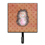 Caroline'S Treasures Polkadot Hedgehog Watercolor Wall Hook, Small, Multicolor
