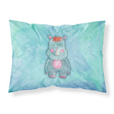 Caroline'S Treasures Rhinoceros Watercolor Printed, Polyester, 250 Thread Count, Envelope Closure Pillowcase, Standard, Multic