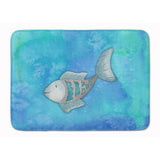 Caroline'S Treasures Blue Fish Watercolor Floor Mat, 19H X 27W, Multicolor