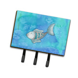 Caroline'S Treasures Blue Fish Watercolor Wall Hook, Triple, Multicolor