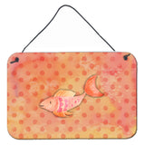 Caroline'S Treasures Orange Fish Watercolor Metal Print, 8H X 12W, Multicolor