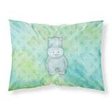 Caroline'S Treasures Polkadot Hippopotamus Watercolor Pillowcase, Standard, Multicolor