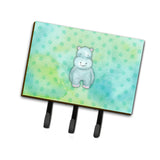Caroline'S Treasures Polkadot Hippopotamus Watercolor Wall Hook, Triple, Multicolor