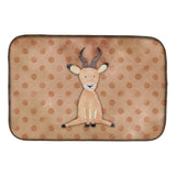Caroline'S Treasures Polka Dot Antelope Watercolor Dish Drying Mat, 14 X 21, Multicolor