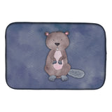 Caroline'S Treasures Beaver Watercolor Dish Drying Mat, 14 X 21, Multicolor