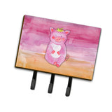 Caroline'S Treasures Pig Watercolor Wall Hook, Triple, Multicolor