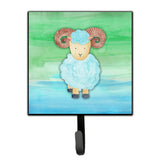 Caroline'S Treasures Ram Sheep Watercolor Wall Hook, Small, Multicolor
