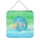 Caroline'S Treasures Blue Fish Watercolor Metal Print, 6 X 6, Multicolor