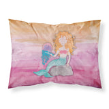 Caroline'S Treasures Blonde Mermaid Watercolor Printed, Polyester Envelope Closure Pillowcase, Standard, Multicolor