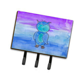 Caroline'S Treasures Blue Owl Watercolor Wall Hook, Triple, Multicolor