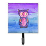Caroline'S Treasures Pink And Purple Owl Watercolor Wall Hook, Small, Multicolor