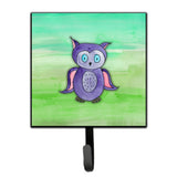 Caroline'S Treasures Purple Owl Watercolor Wall Hook, Small, Multicolor