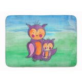 Caroline'S Treasures Momma And Baby Owl Watercolor Floor Mat, 19 X 27, Multicolor