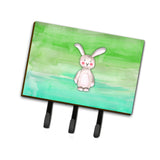 Caroline'S Treasures Bunny Rabbit Watercolor Wall Hook, Triple, Multicolor