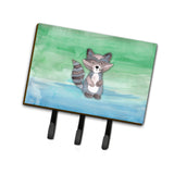 Caroline'S Treasures Raccoon Watercolor Wall Hook, Triple, Multicolor