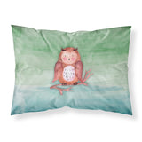 Caroline'S Treasures Brown Owl Watercolor Printed, Polyester, 250 Thread Count, Envelope Closure Pillowcase, Standard, Multico