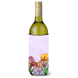 Caroline'S Treasures Bb7445Literk Purple And Yellow Iris Wine Bottle Hugger Cold-Beverage-Koozies, 750 Ml, Multicolor
