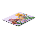 Purple And Yellow Iris Mouse Pad, Hot Pad Or Trivet