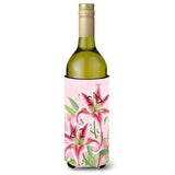 Caroline'S Treasures Bb7446Literk Pink Lillies Wine Bottle Hugger Cold-Beverage-Koozies, 750 Ml, Multicolor