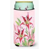 Caroline'S Treasures Bb7446Tbc Pink Lillies Tall Boy Insulator Hugger Cold-Beverage-Koozies, Multicolor
